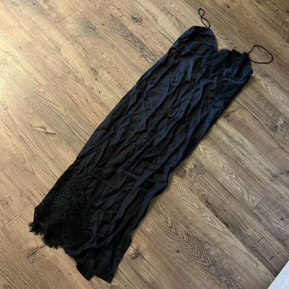 Róhe Black V-Neck Slip Dress - Picture 4 of 7